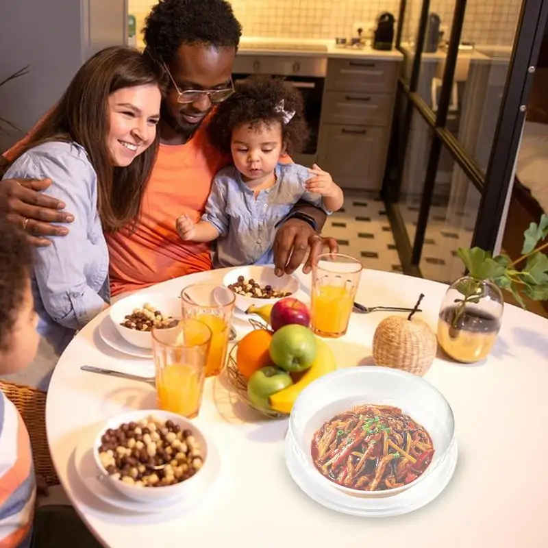 Tapas para alimentos, tapas herméticas para mantener los alimentos, tapas reutilizables a prueba de polvo, contenedores de alimentos, suministros para platos de fiesta, refrigerador, Picnics