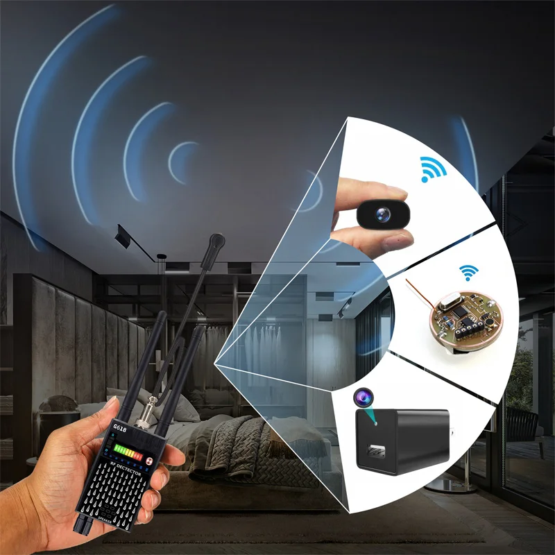 G618W GPS Magnetic Detector WiFi Camera Omnipotent Detector Anti-eavesdropping Surveillance Monitoring Signal Search Positioning