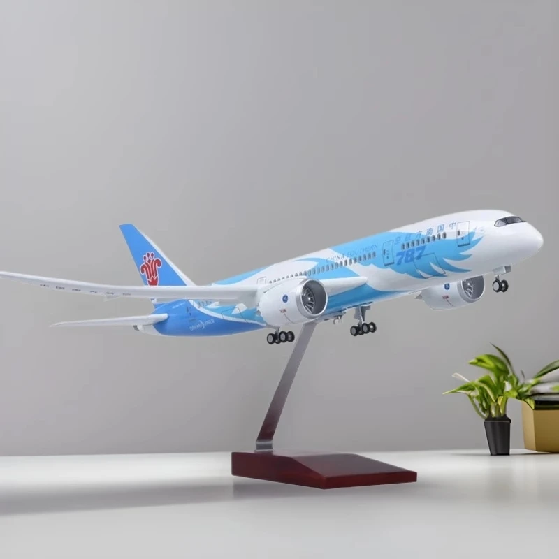 

47cm Home Decor items Air China Southern Airlines B787 Airways Plane Model Resin Diecast Model Airplane Aircraft With Wheels