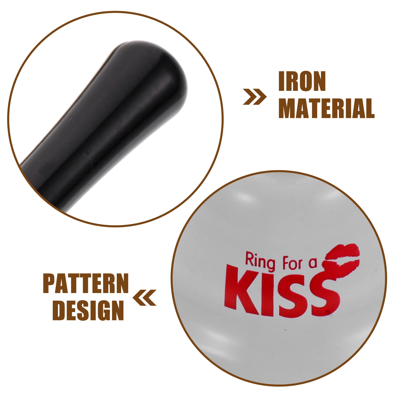 Hand Bell Service for Desk Memorial Unilateral Restaurant Call Bells Iron Child