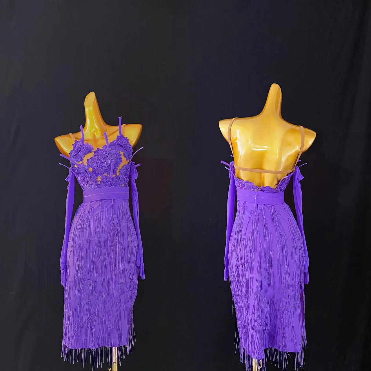 Strój do tańca latynoamerykańskiego dla dorosłych i dzieci, ekskluzywny, szyty na miarę, koronkowy top na ramiączkach, z frędzlami, do tanga, samby, zdobiony kamieniami AB, strój sceniczny.