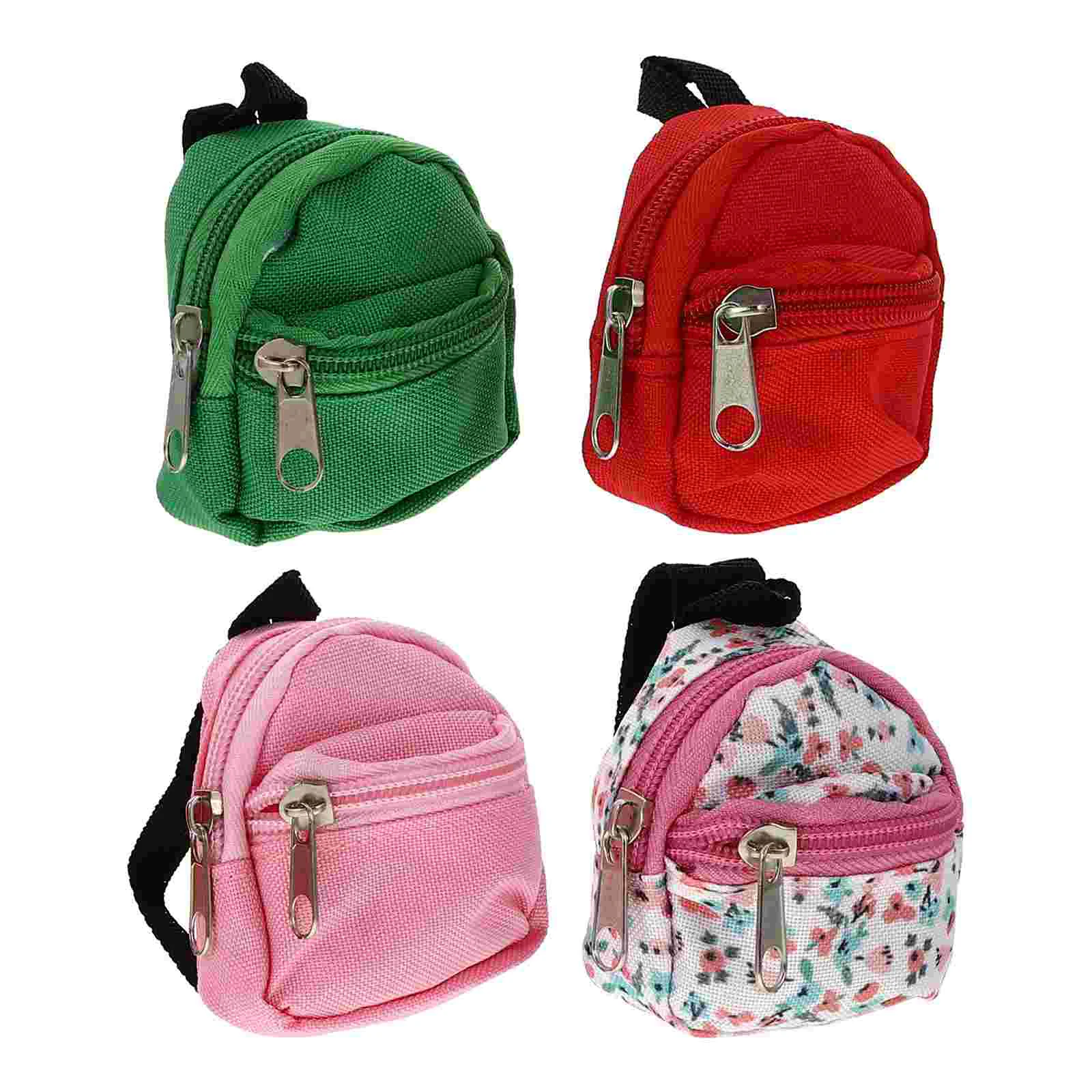 

4 Pcs House Mini Backpack Baby Dolls Schoolbag Model Photography Props Toys