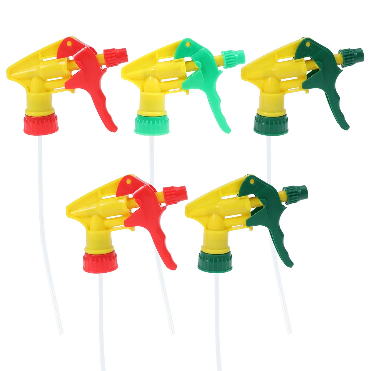 

10 Pcs Spray Nozzles Bottles Trigger Tops Fine Mist Storage Caps Replacement Pump Long Straw Non Slip H