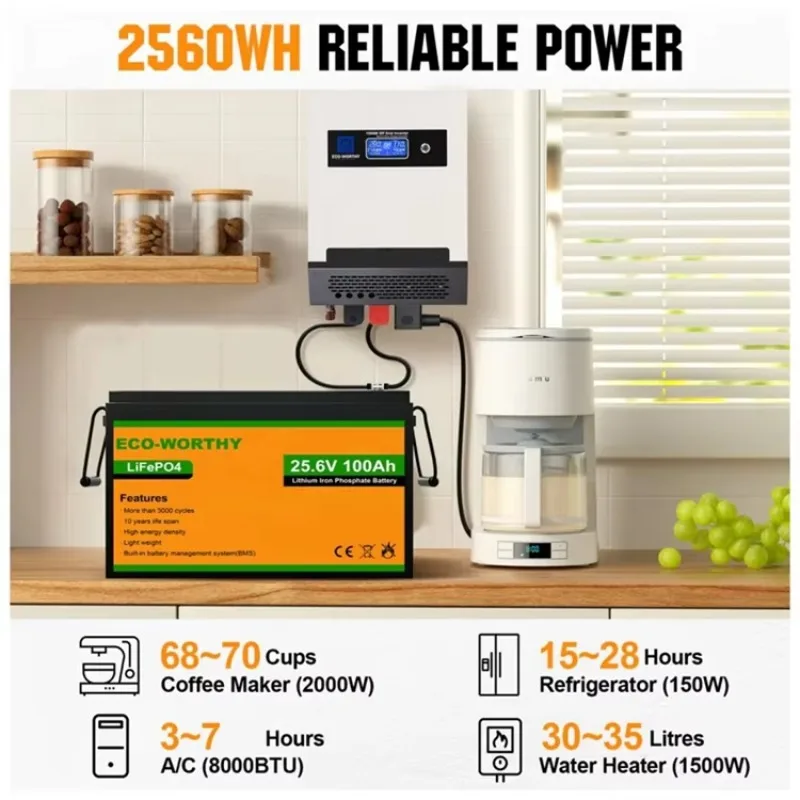 

unique Eco-worthy 12V 280Ah Solid State Battery Portable Power Station Lifepo4 Battery Home Energy Storage Lifepo4 Battery Pack