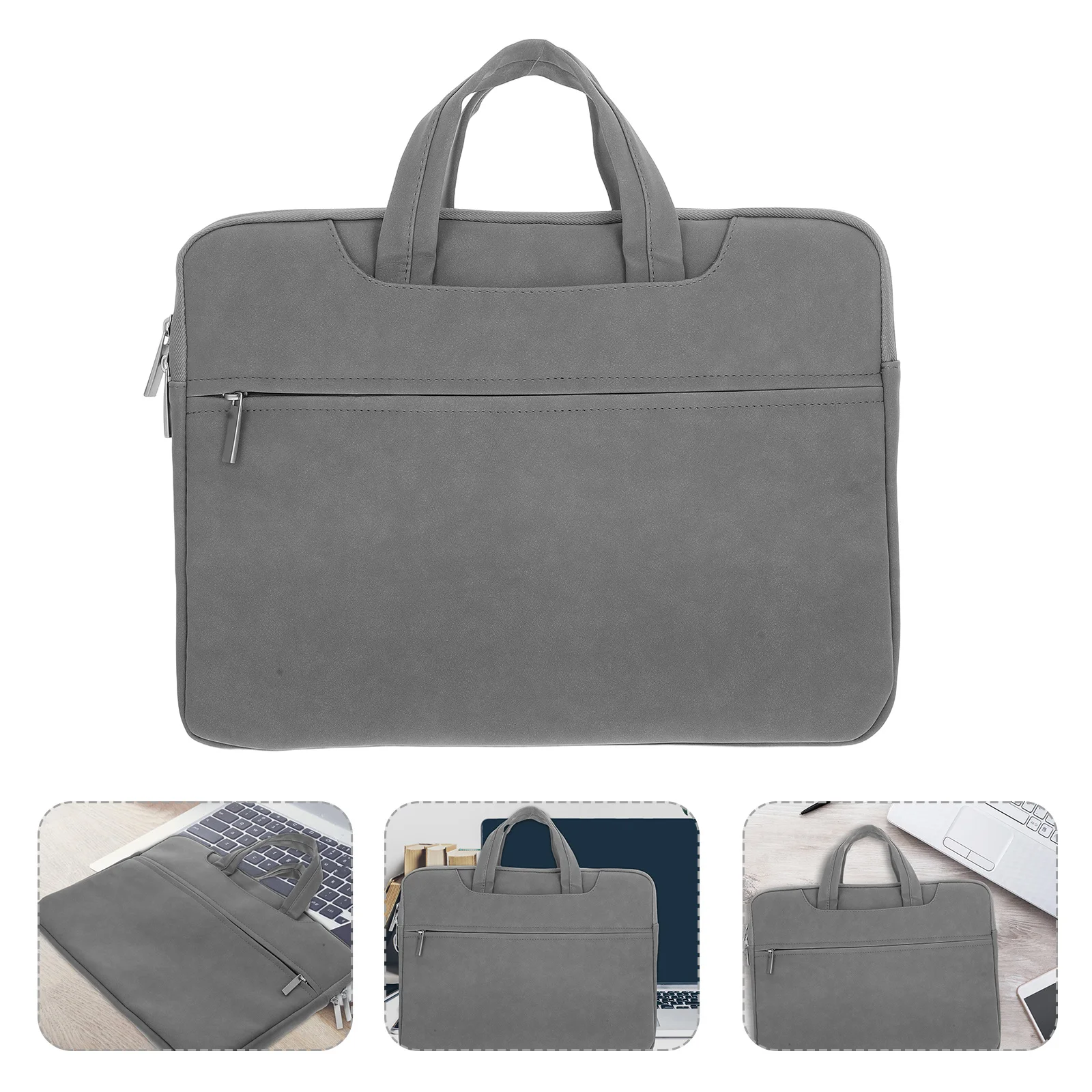 

14 Inch PU Laptop Sleeve Bag Stylish Design Extra Storage for Travel Work School Universal Fit Laptop Bags for Men