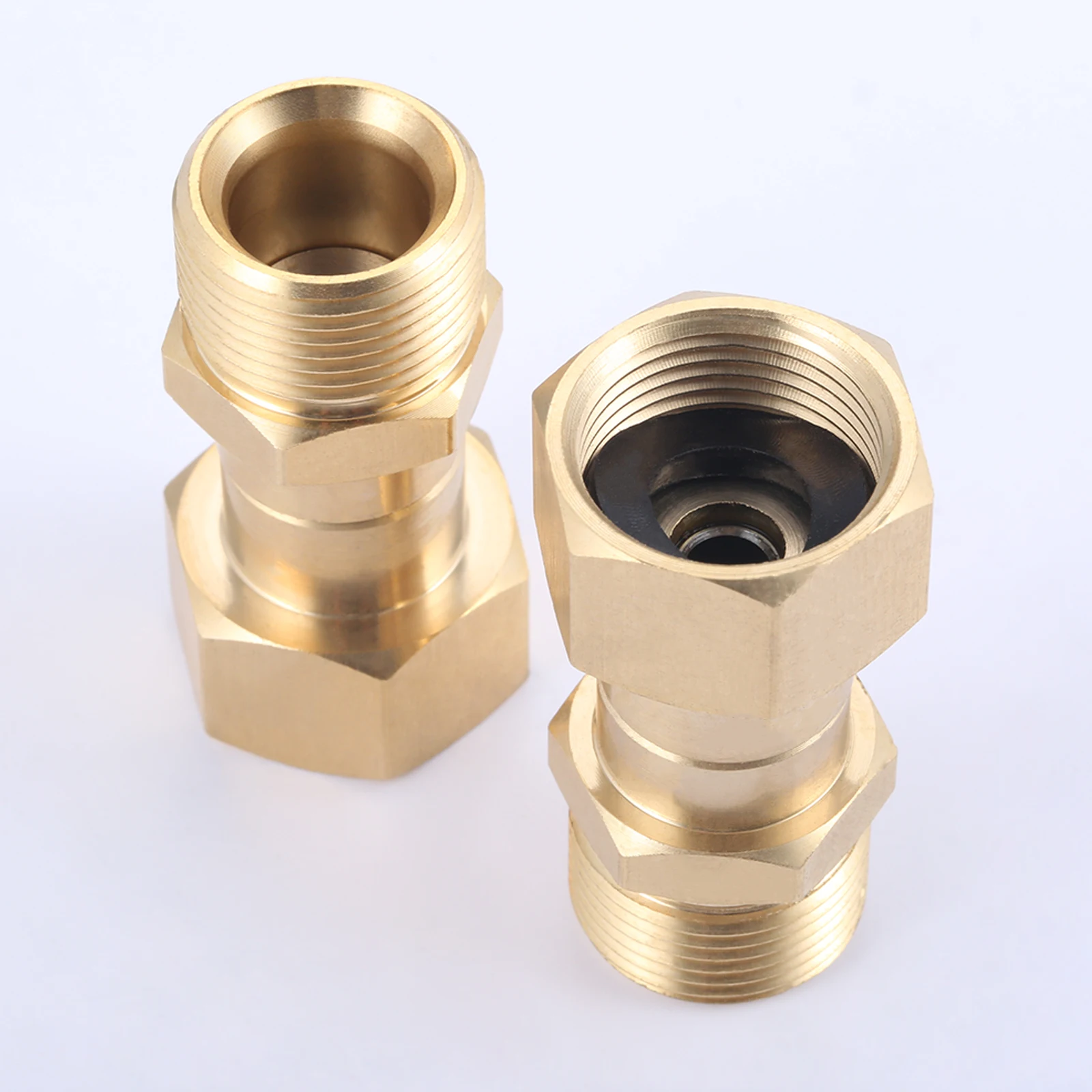 고압 세척기 스위블 조인트 꼬임 없는 건-호스 피팅 안티 트위스트 M22 14mm 수-M22 암 연결 3000 PSI, 1 개