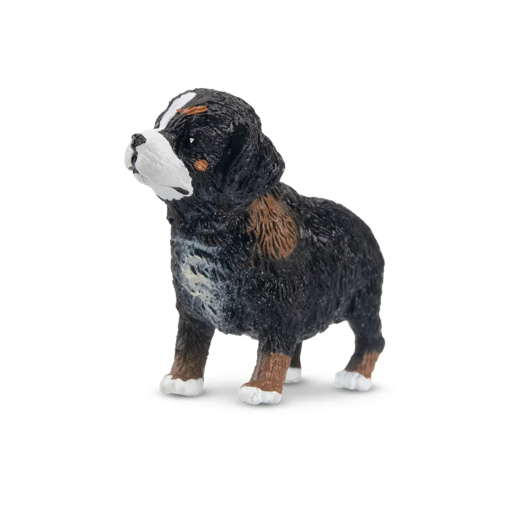 Toymany Simulation Standing Bernese Mountain Dog Puppy Animal Model Toy Mini Figures Dolls Action Figurines Toys Children Gift