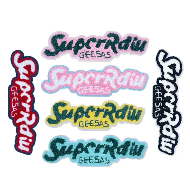 Computer Embroidery Towel Embroidery English Cloth Sticker DIY Luggage Clothing Accessories Multi-color Embroidery Patch Sticker