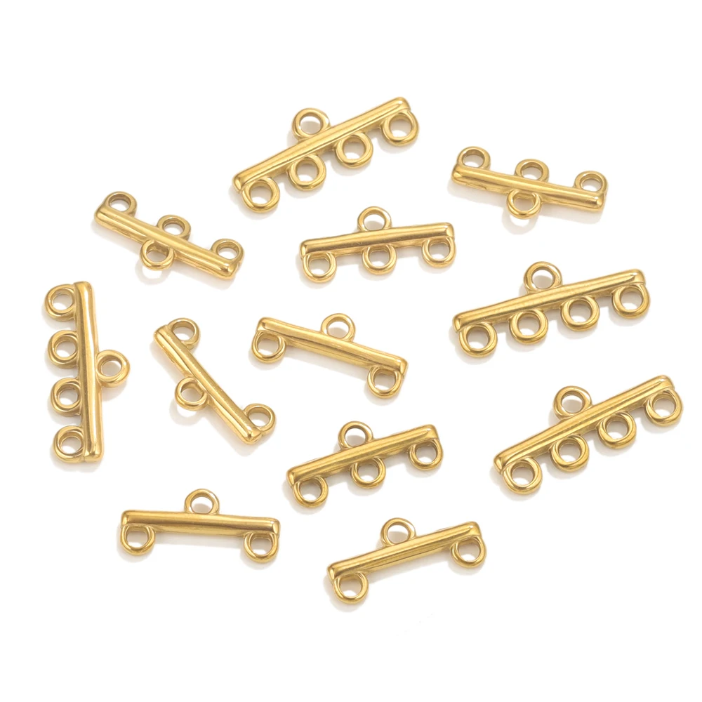 

10pcs Stainless Steel Layer Clasp Bails Connector DIY Jewelry Bracelet Necklace Layering Clasp For Jewelry Connector Charm Bulk