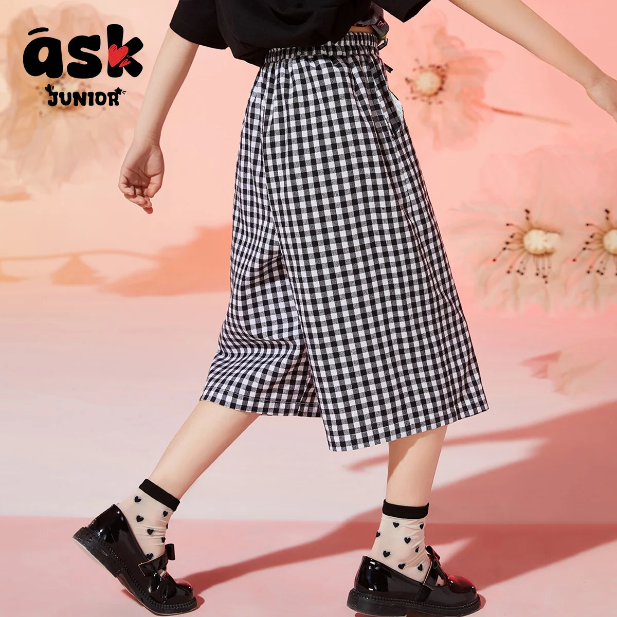 اسأل جونيور السراويل الصيفية للأطفال منقوشة رياضية الجري السراويل واسعة الساق متوسطة كبار السن للأطفال الشباب عارضة السراويل #4