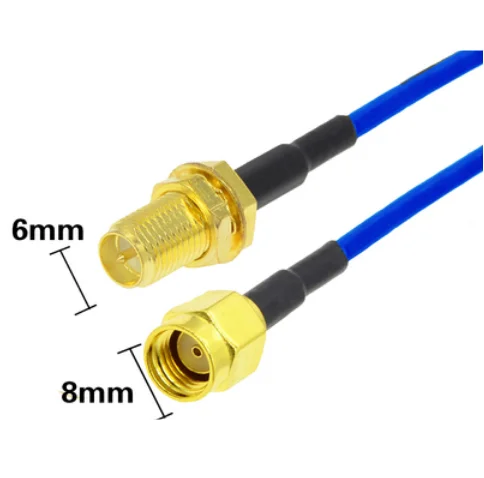 RF Coaxial Cable RP-SMA/SMA Male To SMA Male Connector RG405 086 Cable High Frequency Test Cable 50ohm