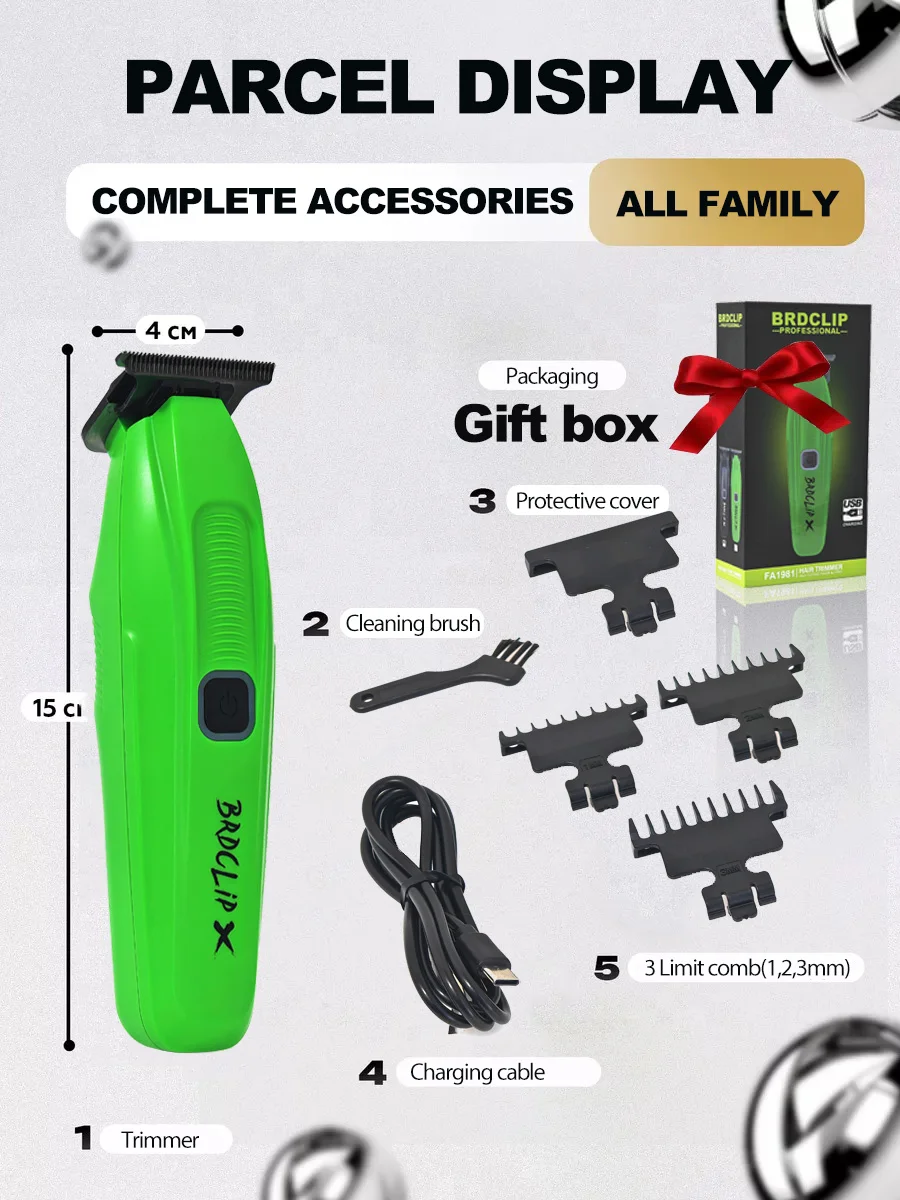 WMARK NG-7982 BRDCLIP FA-1981 Professional Electric Hair Clipper Hair Trimmer for Man Electric Shaver 9000/7500RPM Barber Shop