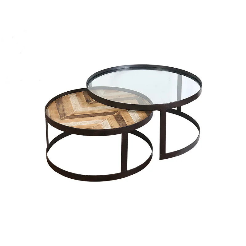 Retro Simple Sofa for Living Room Home Integrated Combination Coffee Table for Small Apartment Bed and Breakfast Rental House