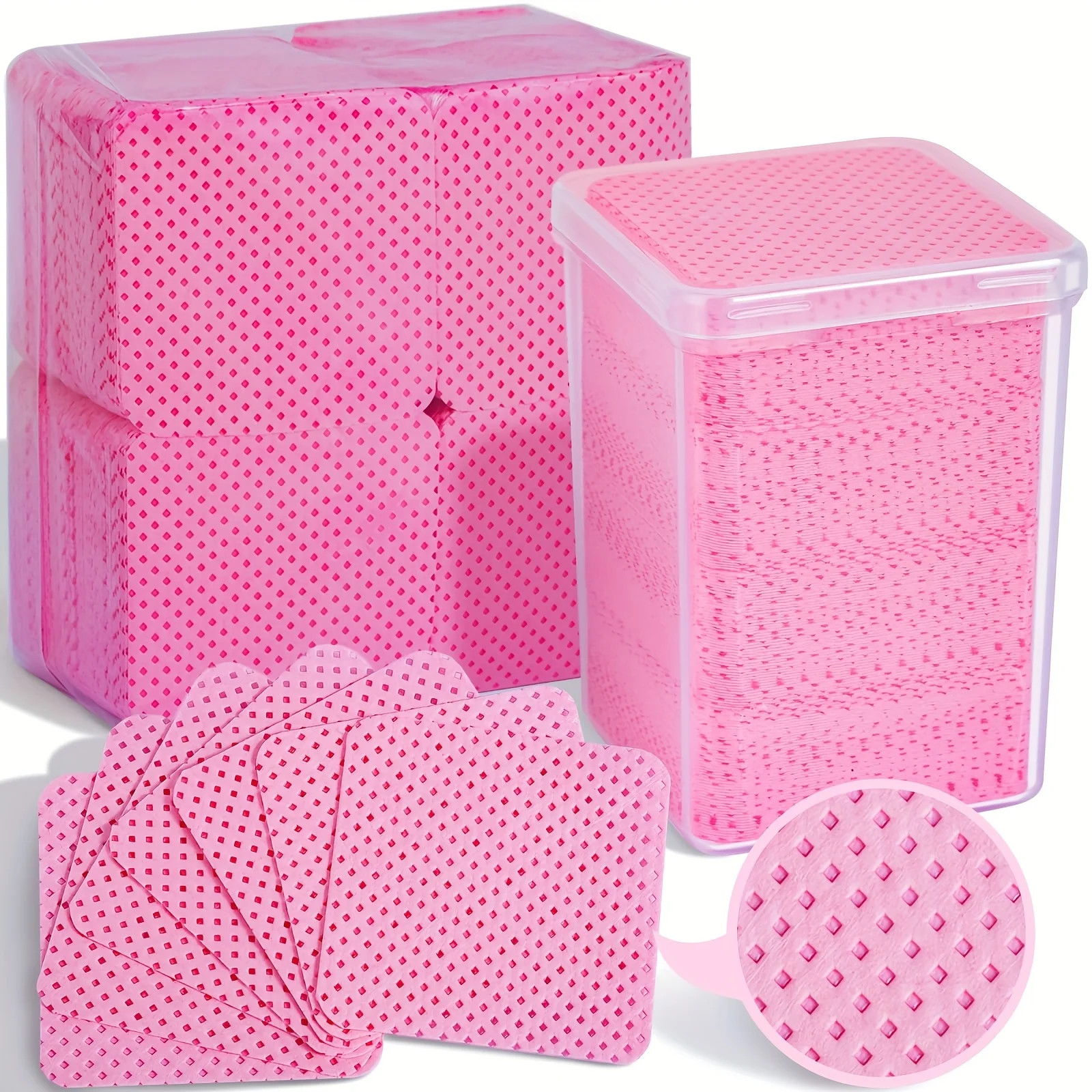 1000 morceaux de lingettes nettoyantes pour ongles en tissu non tissé, nettoyant pour ongles, dissolvant de vernis à ongles, lingettes humides non pelucheuses pour ongles