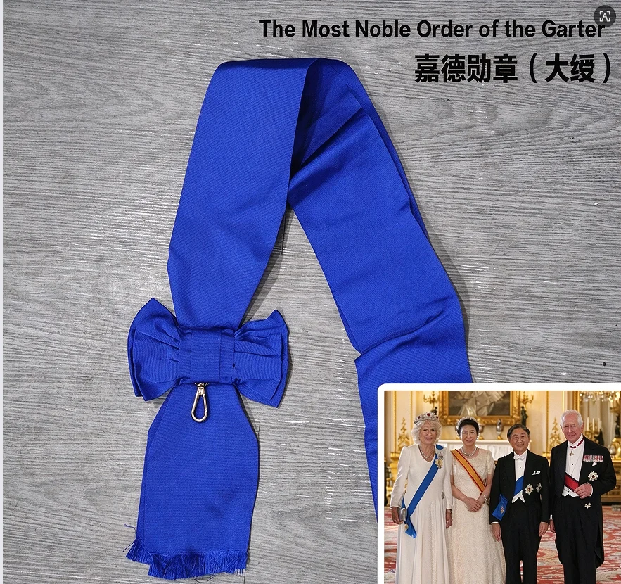 UK British Order of the Garter Royal Blue Sash (Ribbon) Replica — SASH ONLY