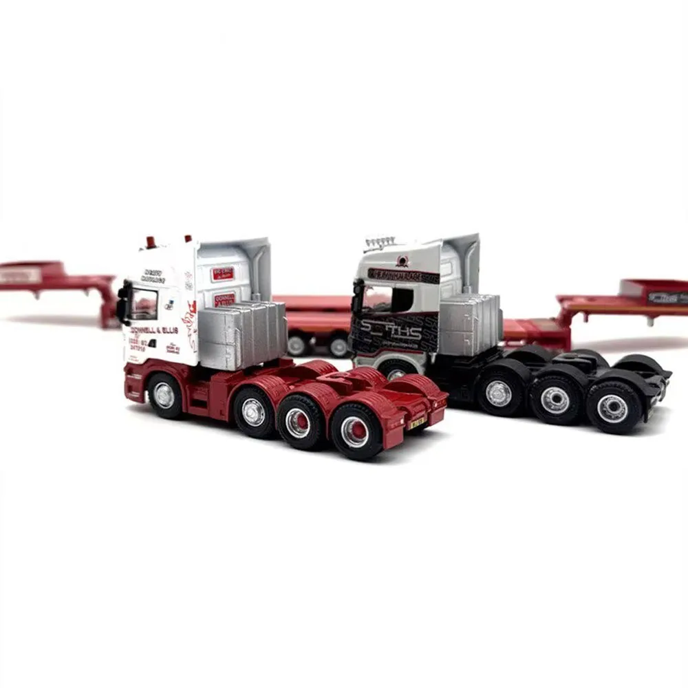 1:76 Scale Diecast Model R580 Prime Mover Multi-Axle Low Loader Trailer Heavy Haulage Truck Collection Gift Toy Scene Matching