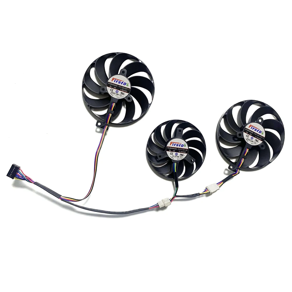FDC10H12S9-C FD7010H12S/D 7PIN RX5700 5600XT GPU FAN For ASUS Radeon RX 5600 5700 XT TUF X3 EVO OC Graphics Card FANS
