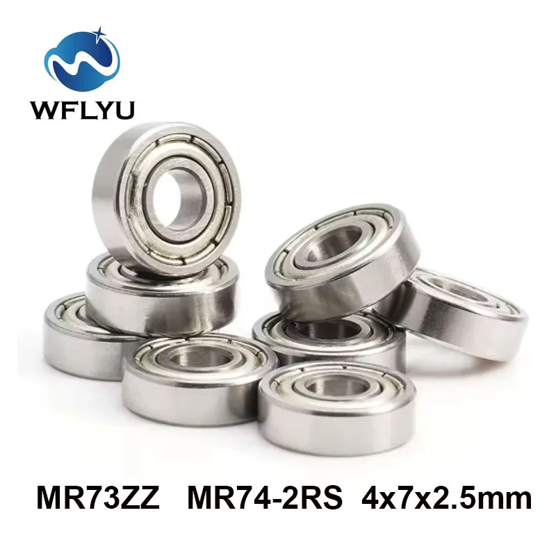 

WFLYU MR74 ZZ MR74-2RS Bearing 4x7x2.5 mm 10Pcs ABEC-7 MR74ZZ MR74RS Handpiece Bearings For Video Card High Speed For Motor