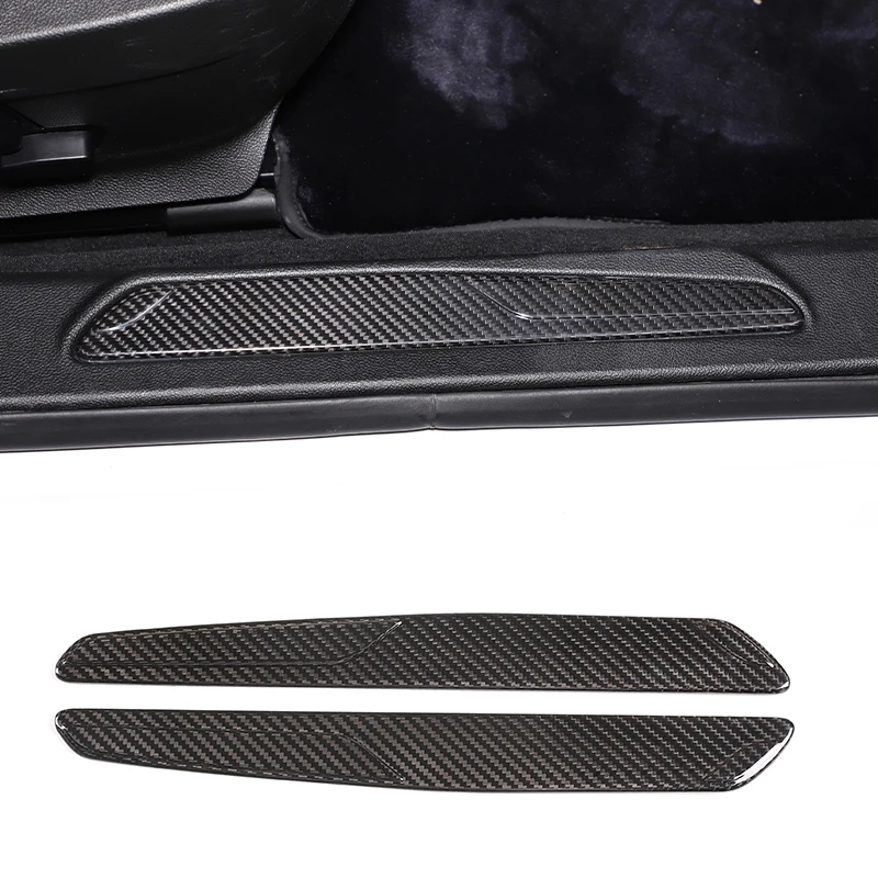 Real Carbon Fiber Car Door Sill Scuff Plate Trim Thresholds Guards Sills Strip For Alfa Romeo Giulia 2015-2020 Car Styling