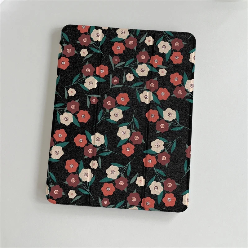 Cute Flower Case For Apple iPad Pro 2024 11 inch Air5/4 10.9 iPad 10/7/8/9 9.7 Air 3 10.2/10.5\'\' mini 6/5 Cover with Pen Holder