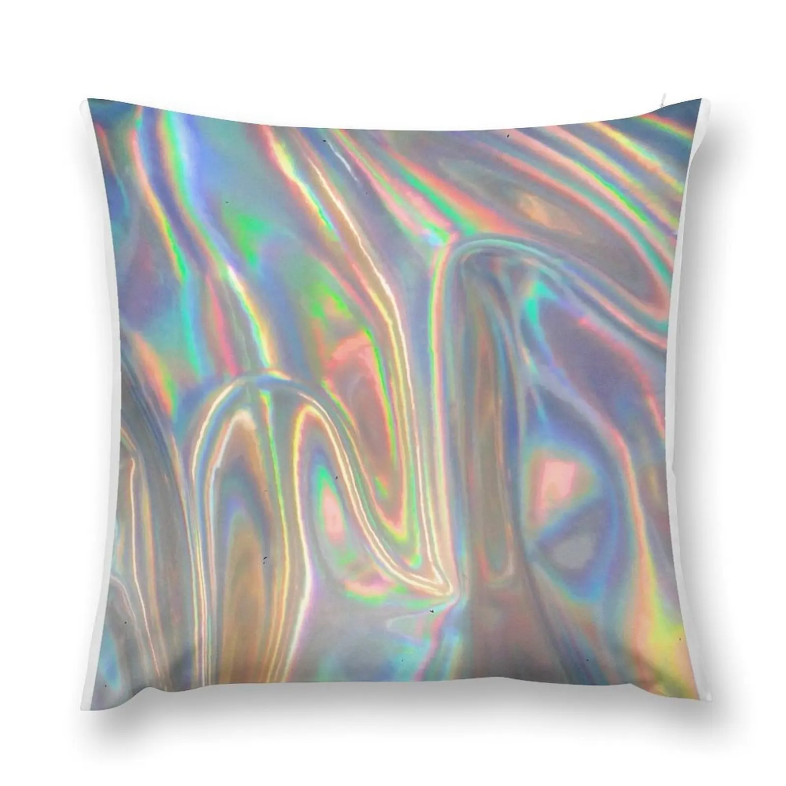 Holographic waves in silver Throw Pillow Cushions For Children sleeping pillows pillow