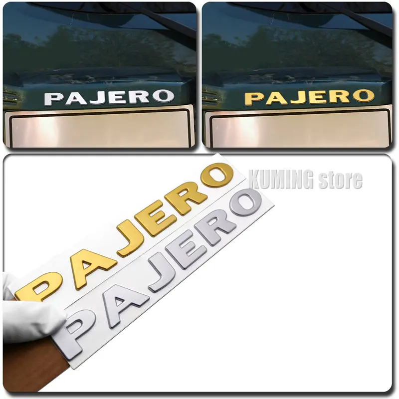 ABS Car Sticker Accessories For Mitsubishi PAJERO Rear Tailgate Car Font Logo 3D Badge Decal