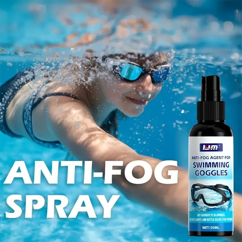 KJM 50ML Universal Anti-Fog Spray for Eyewear Instant Clear Vision Defogging Solution for Swimming Skiing Safety Gear