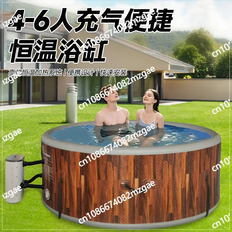 

Thermostatic Jacuzzi Inflatable Outdoor Family Spa Pool Medicinal Bath Health Pool Sauna Pool