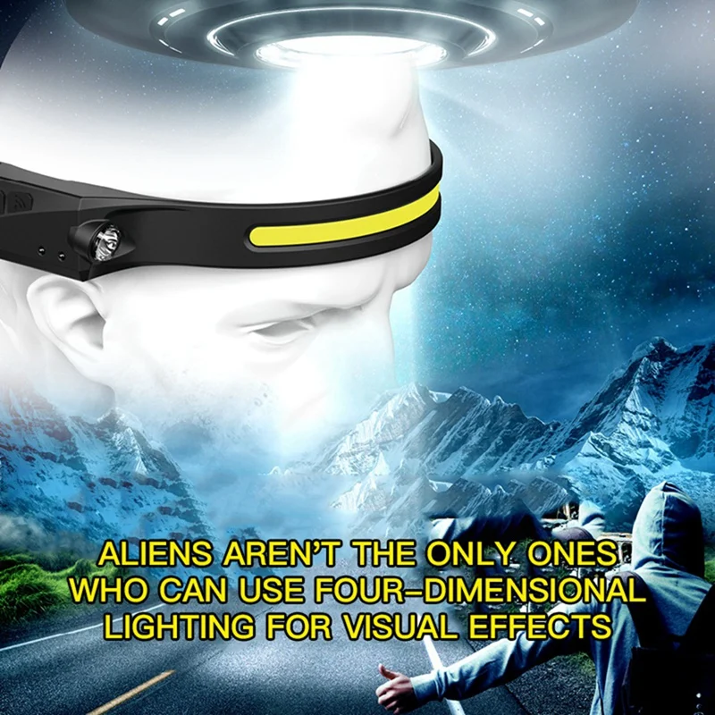 USB Charging Lamp Lamp Cob LED Head Light Lamp Outdoor Riding Light USB Rechargeable Night Running Light