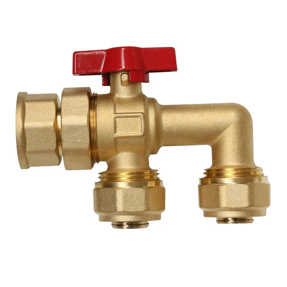 Floor Heating Manifold Aluminum-plastic 25-ball Valve Brass Three-way Diverter Valve 1 Inch Inner And Outer Wire Dn25