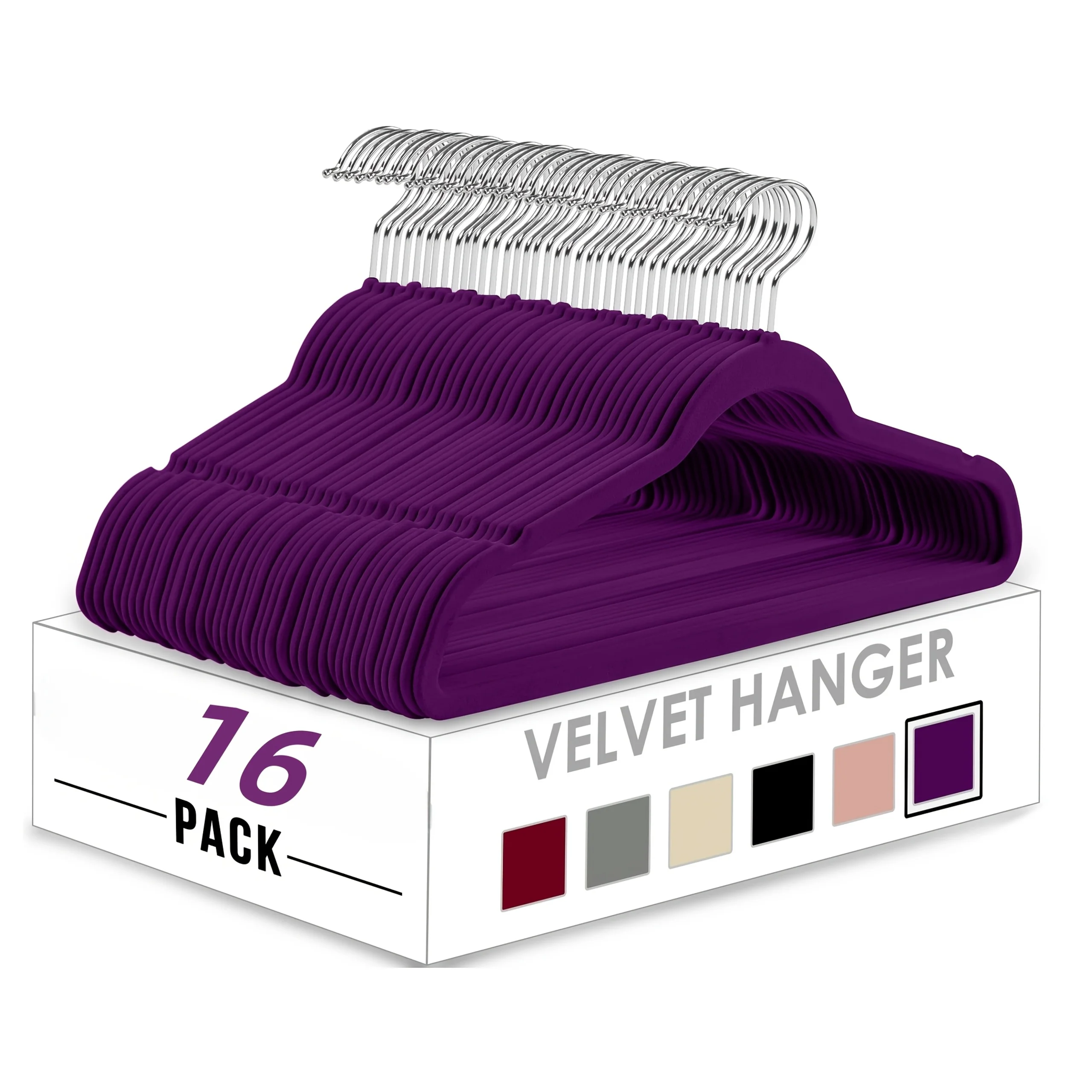 16-Pack Adult Velvet Hangers, Strong Load-Bearing Capacity, Suitable for Home and Clothing Stores, for Hanging Coats in Autumn