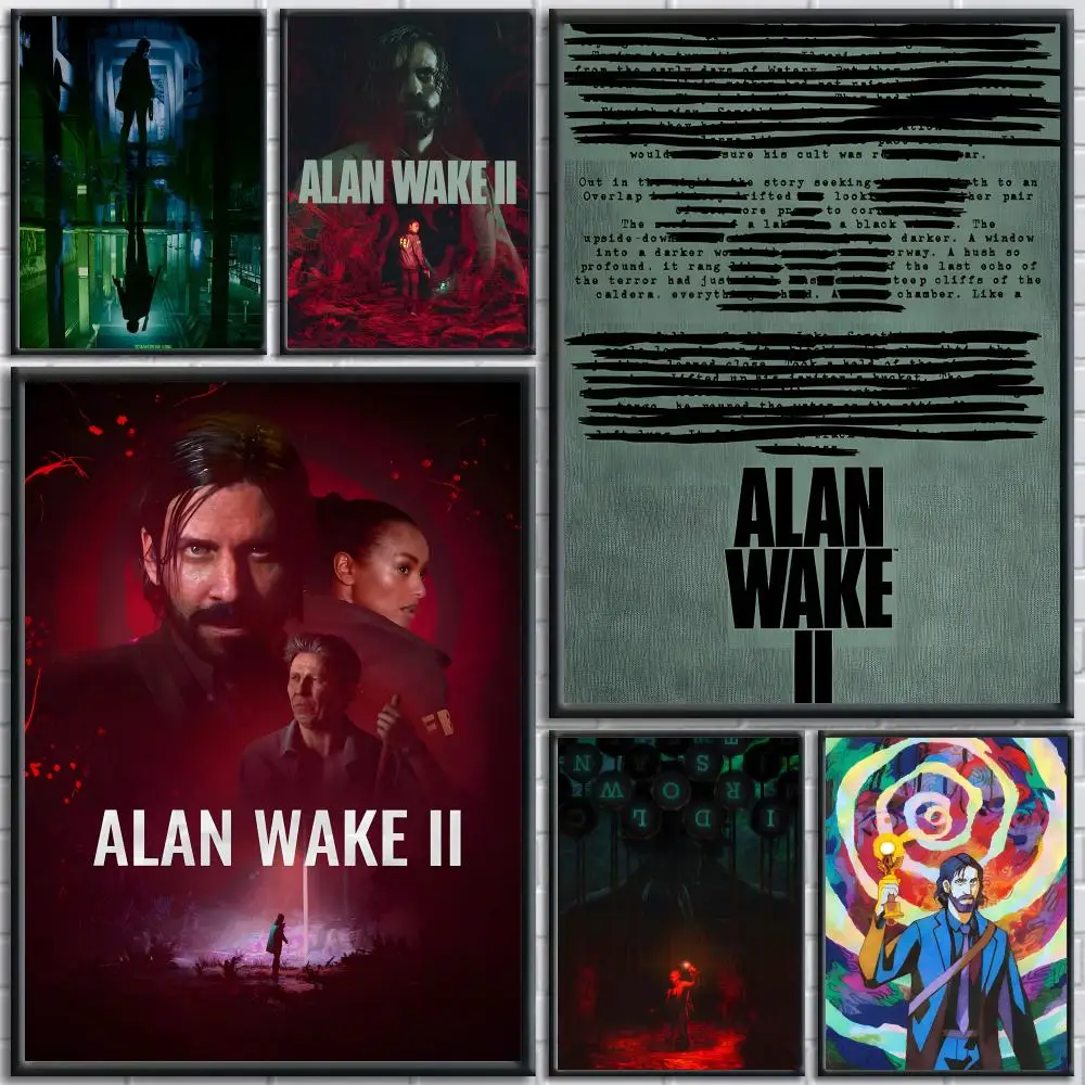 Game A-Alan Wake 2 Painting Calligraphy Wall Art Canvas Poster Premium Home Decor Print For Living Room Bedroom