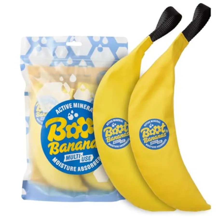

Boot Bananas Shoe Moisture Absorber Long-Lasting, Reusable Sports Shoe Drying Inserts Without Heat or Electricity Eco-Conscious
