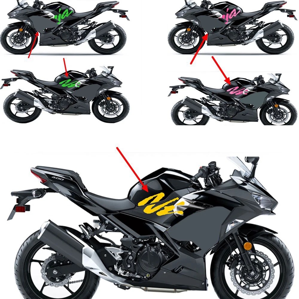 

For Kawasaki NINJA400 ninja 400 2018-2023 2018 2019 2020 2023 Ninja Motorcycle Accessories Fairing Sticker Whole Car Sticker Kit