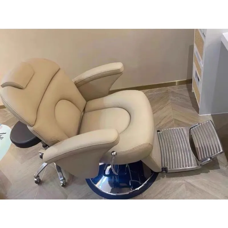 Hair salon chair, reclining physiotherapy barber beauty salon chair, lifting large chassis hair cutting chair