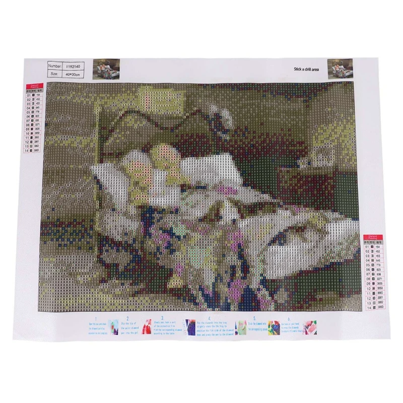 لوحة ماسية 5D ذاتية الصنع بالكامل ، غرزة زوجين قديمة ، أنماط تطريز ، أحجار الراين