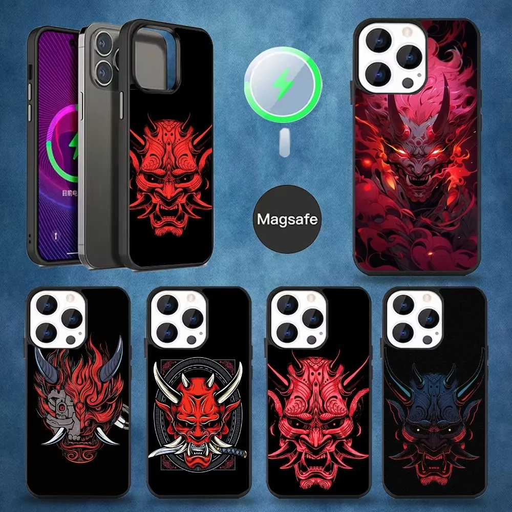 

Samurai Demon Mas Phone Case For iPhone 16,15,14,13,12,11,Pro,Max,Plus,Mini,Magsafe,Magnetic Wireless Charging Case