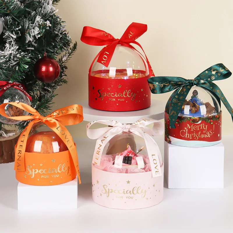 

Christmas flower round cake packing box Valentine's Day chocolate apple New Year gift box