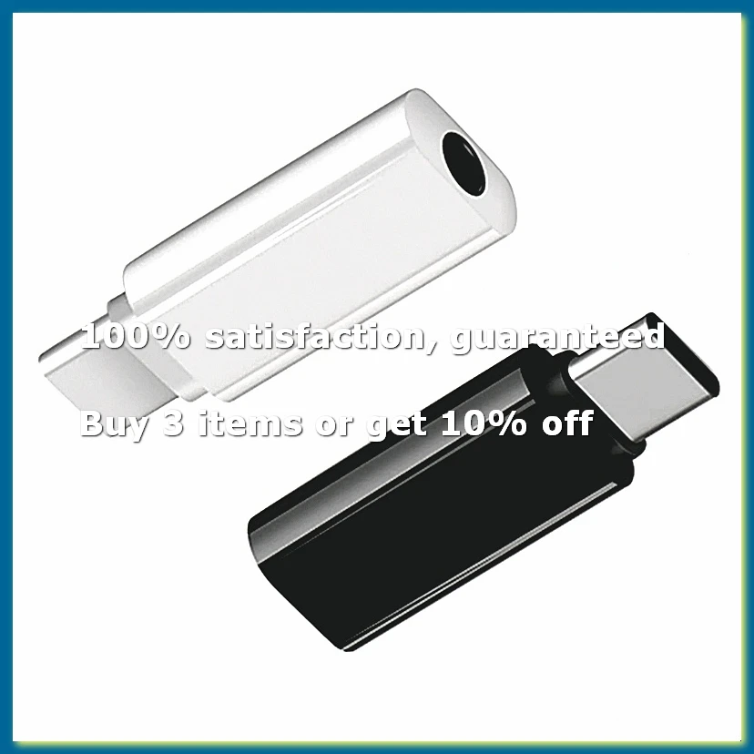 2PCS Type-C to 3.5mm Jack Converter Earphone Audio Adapter Cable Type USB C to 3.5 mm Female Headphone Aux Cable Adapter-DT30