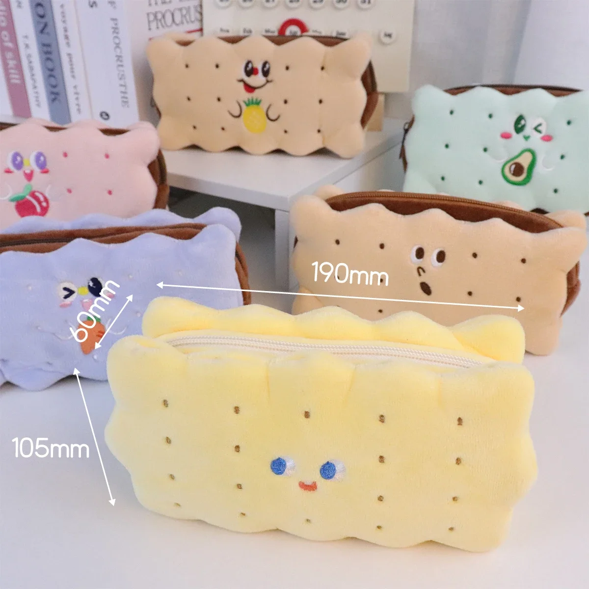 Kawaii Pencil Case Large Capacity Plush Pencil Bag Cartoon Stationery Box Back to School Office Supplies