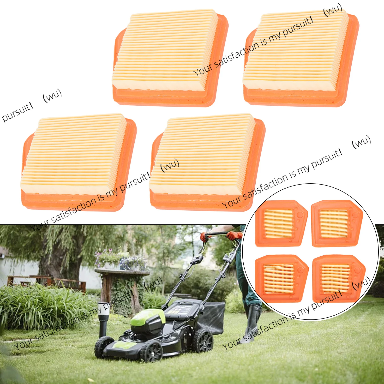 4PCS Air Filter For FS240R FS240CE FS360 FS410 FS460 F40R F40CE F60CE FS360CE FS460CEM FR460TCEM String Trimmer Brush Cutter