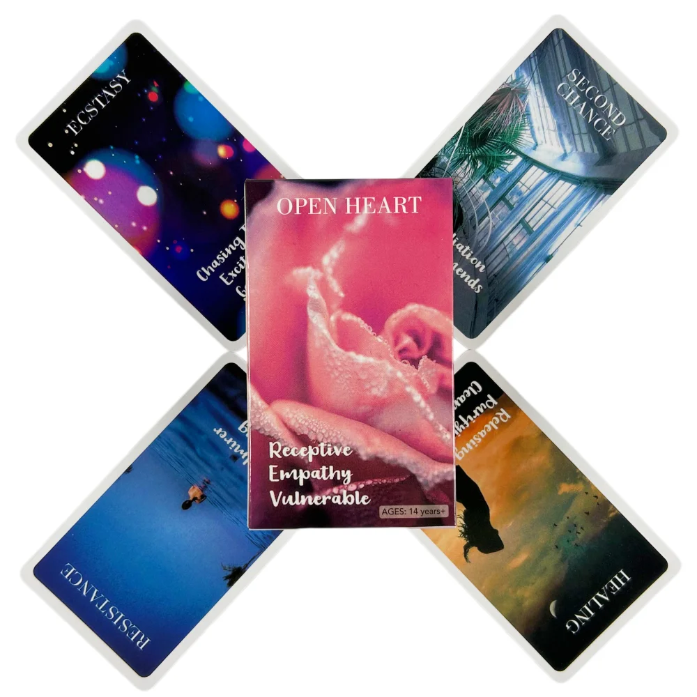 Hearts Hidden Secrets Oracle Cards Tarot Deck Situations Cards Glossy Twin Flame Deck Feelings Messages Deck 78 Cards Board Game
