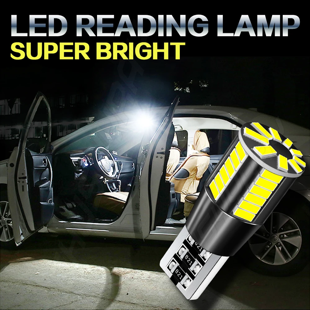 CHUSYYRAY 2Pcs Led Light For Car LED Canbus Interior Map Dome Trunk License Plate Parking Lights Side Light Bulb White