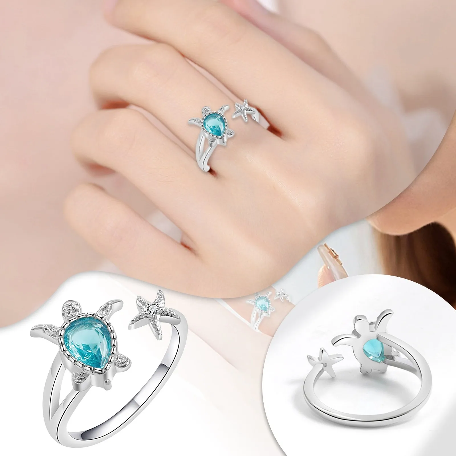 Dainty Rings For Teen Girls Oval Turtle Open Ring Simple Light Luxury And Elegant Ring Luxury Style Rings For Women Size 5