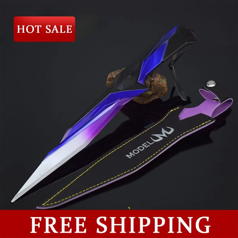 30CM Valorant Game Periphery Singularity Knife Full Metal Weapon Ornament Toy Model Collectible Katana Big Size Sword Safe Toy