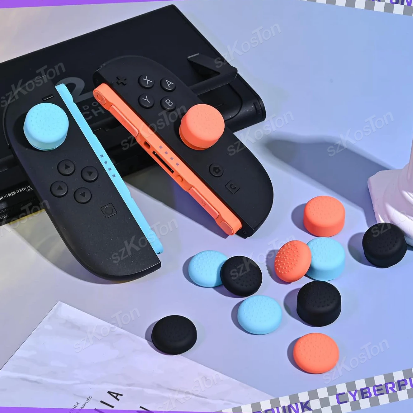 4PCS Für Schalter 2 No-Slip Silikon Daumen Griffe Kappen Joystick Abdeckung Verbesserte Spiel Grip für NS Switch2 Gaming zubehör – Detail 3