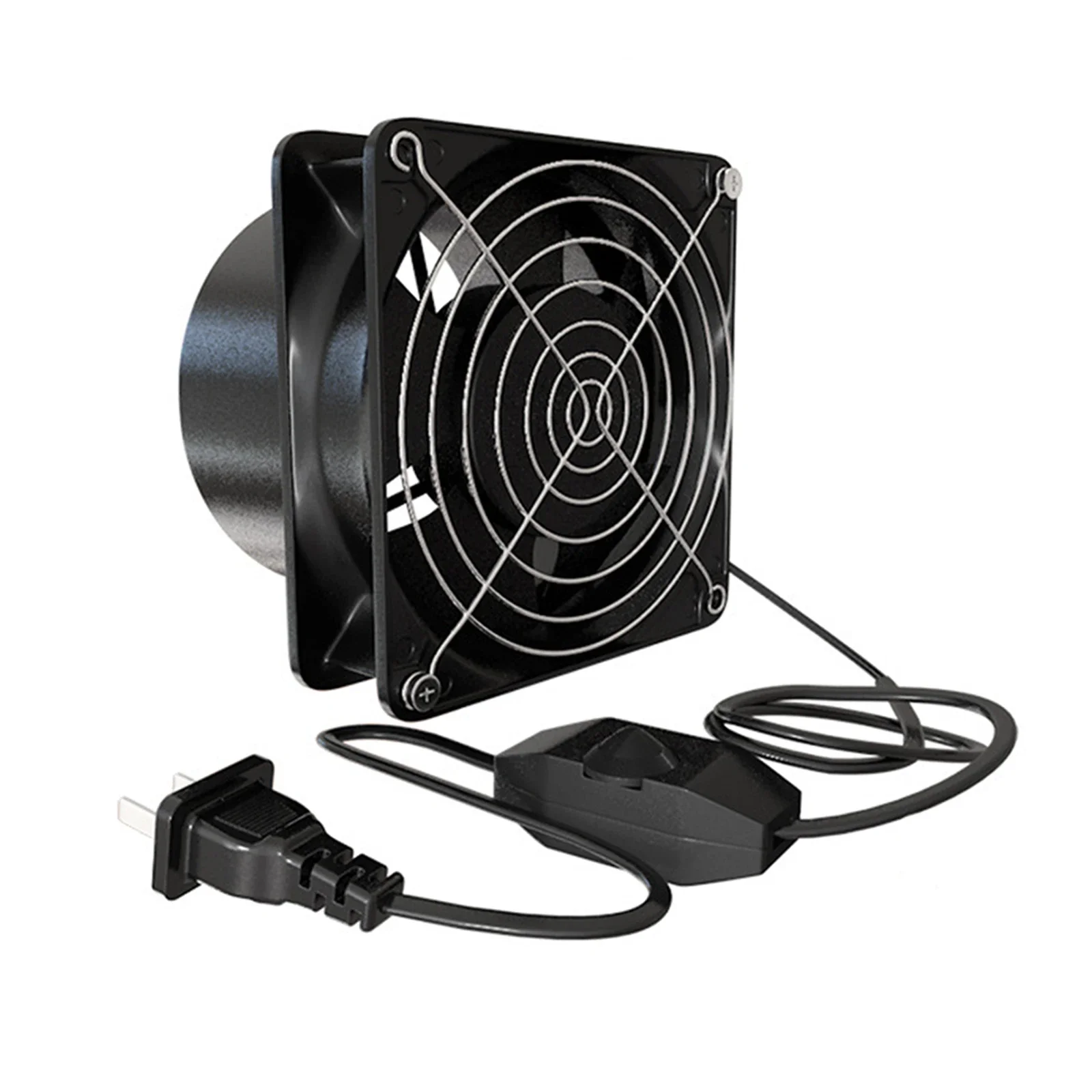 

120mm Exhaust Fan DIY Welding Fan DIY Welding Ventilation 200CFM Airflow 220V To 12V2A Power Supply ABS+ Metal Material