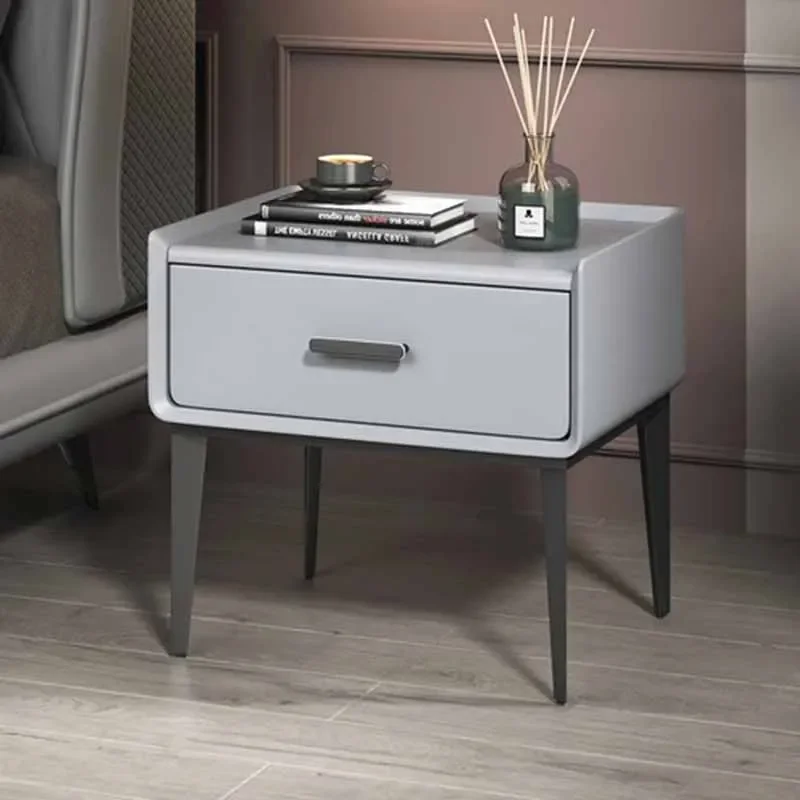 

Bedroom Storage Nightstands White Minimalist Vanity Single Bedside Cupboard Modern Nordic Tables De Nuit Furniture Accessories