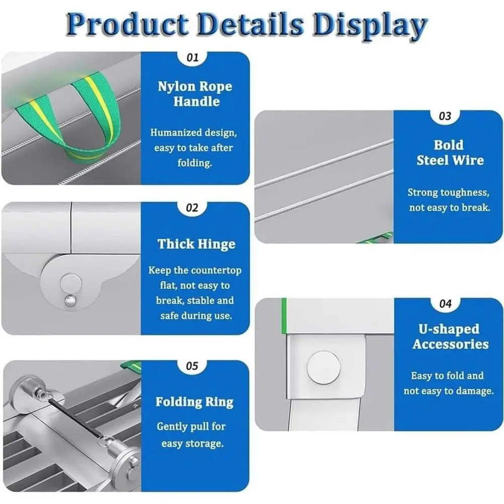 Adjustable Height Folding Scaffold Tower - 400kg Capacity, Multi-Use Work Platform Bench, 120x30cm