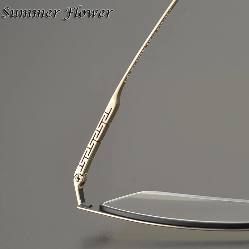 Montures de lunettes optiques flexibles en titane pur pour hommes, lunettes de super qualité, temple léger, lunettes pour délinquants masculins, spectacle de recette